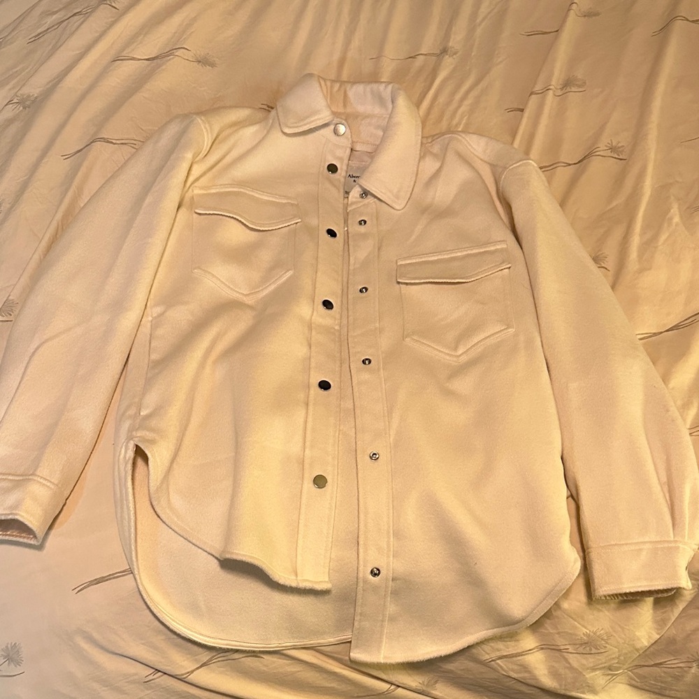 Abercrombie & Fitch Off-White Snap Jacket